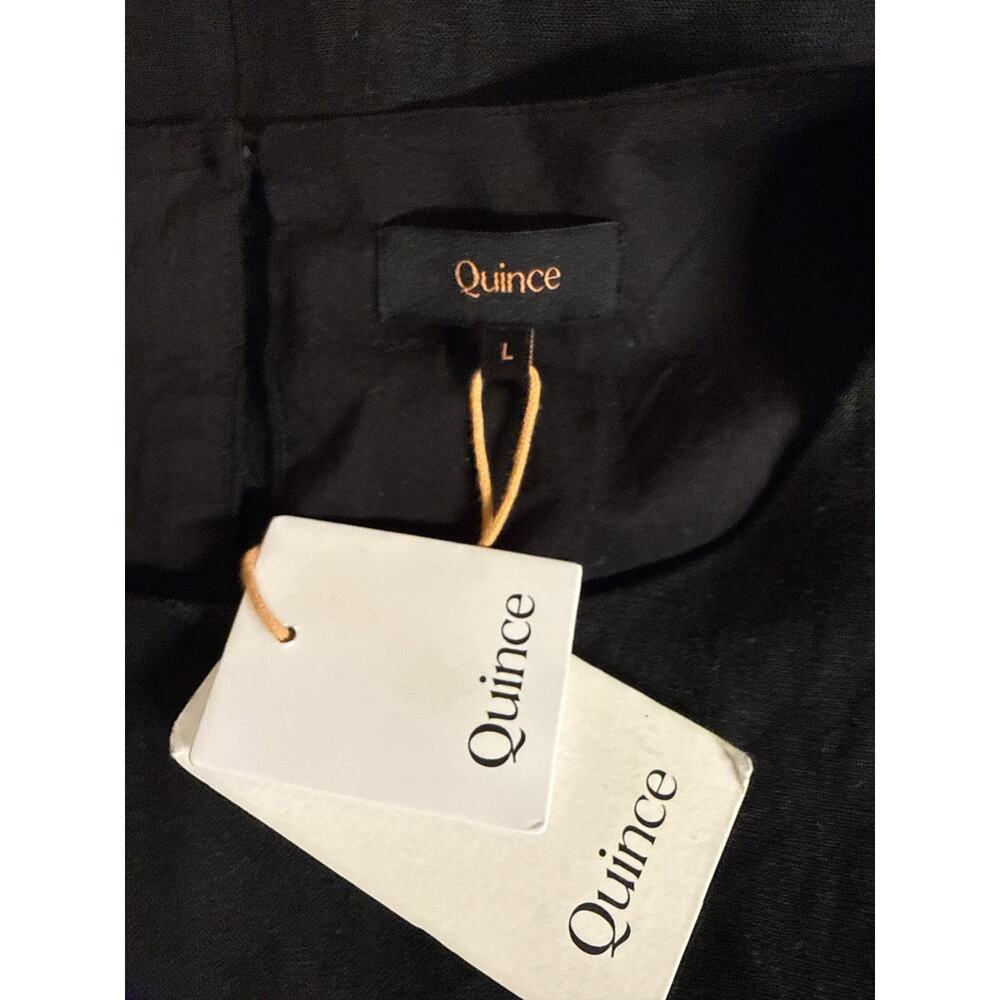 Quince 100% European Linen Tank Mini Dress Black L NWT Sleeveless - Picture 9 of 12